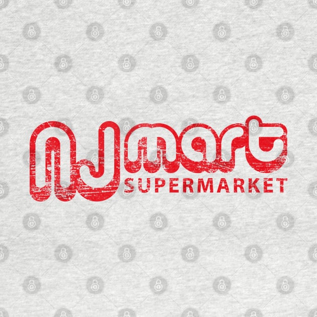 NJ Mart supermarket (aged look) by MoviTees.com